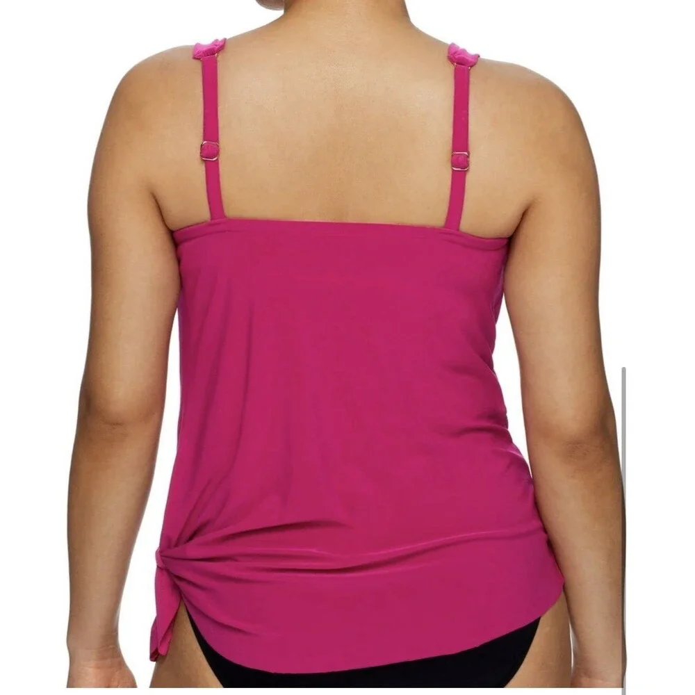 NWT MagicSuit Winnie Underwire Tankini Top Cowl neck Women Sz 10 Swimsuit $128